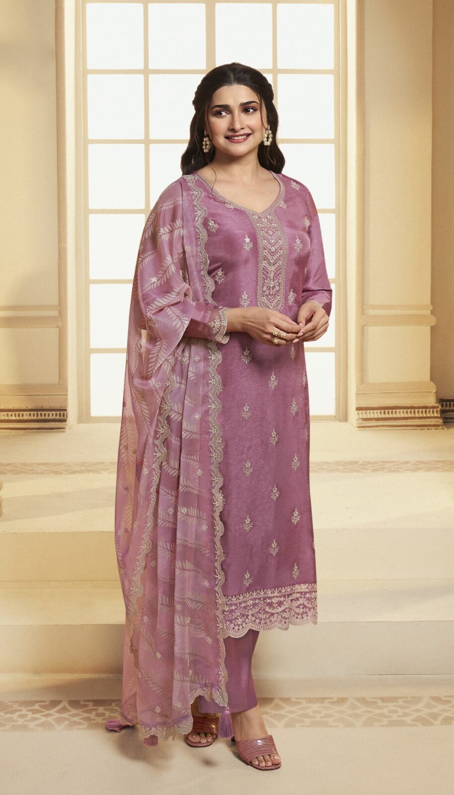 Vinay Shohini 67026 - Embroidered Dola Silk Suit