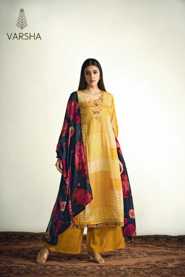Varsha Gulfam 73 - Viscose Muslin Printed With Embroidery Suit