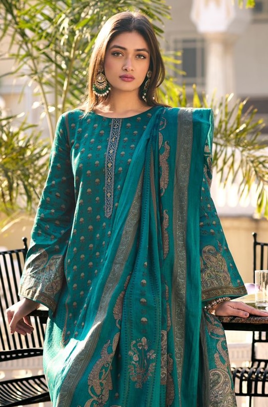 Mumtaz Fanaa 8006 - Pure Jam Satin Digital Print With Heavy Embroidery Suit