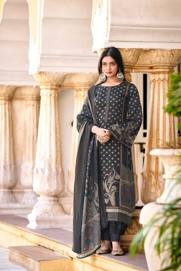 Mumtaz Fanaa 8006 - Pure Jam Satin Digital Print With Heavy Embroidery Suit