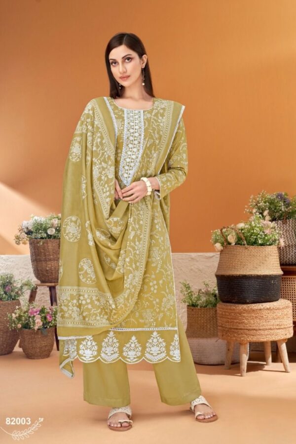 VP Gulbagh 82003 - Pure Lawn Cotton Block Khadi Printed With Embroidery Suit