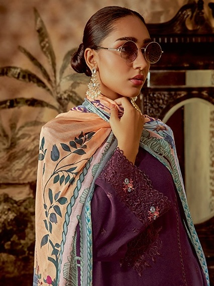 Kimora Janab 9208 - Modal Silk Embroidered Suit