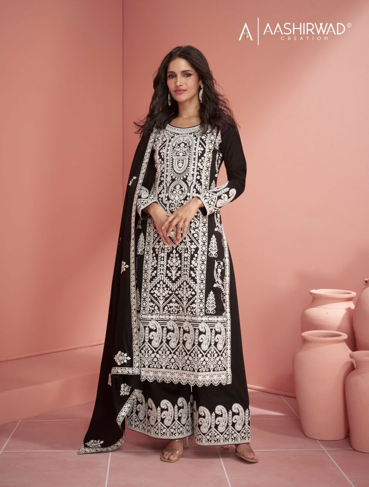 Aashirwad Ruhani 9904 - Premium Silk Embroidered Suit