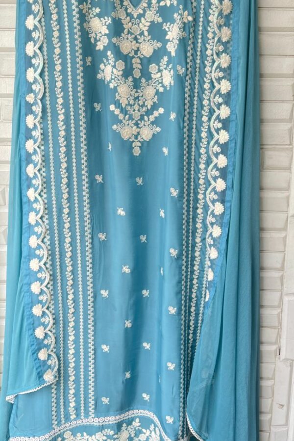 Beautiful Organza With Resham & Sequins Embroidery Suit