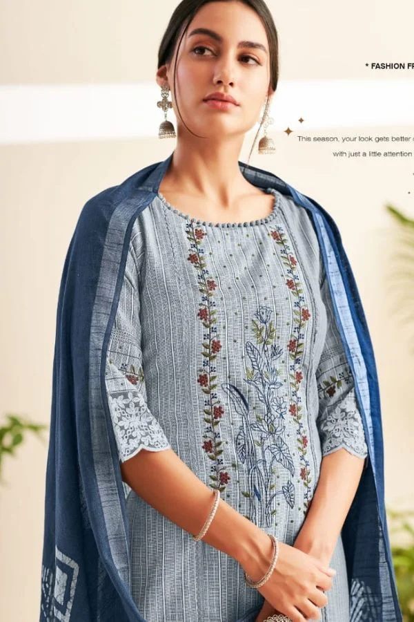 Jay Vijay Vaani 8584 - Pure South Cotton Lining With Fancy Embroidery Suit