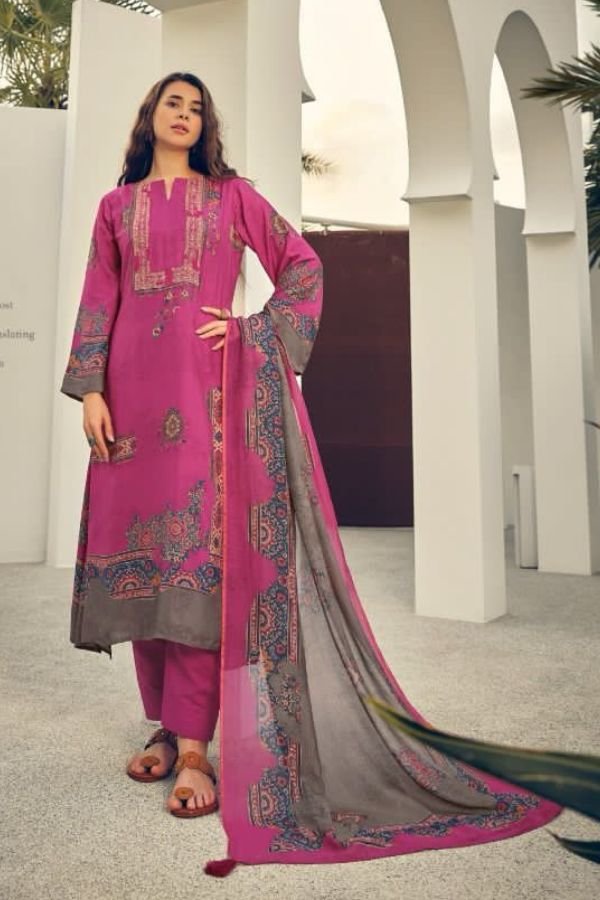 PRM Roselyn 5414 - Pure Muslin Silk Digital Prints With Heavy Khatli Work Suit