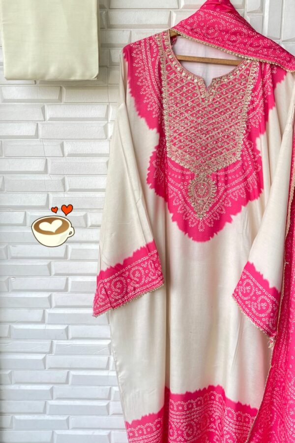 Beautiful Muslin With Sequins & Zari Embroidery Suit