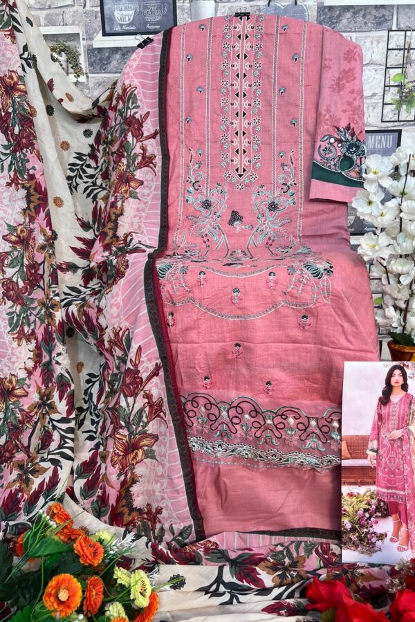 Pure Cotton With Heavy Embroidered Pakistani Style Suit