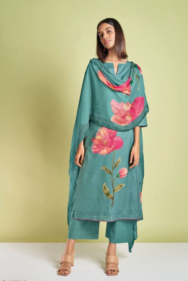 Kimora Zulfa 9158 - Pure Muslin Digitally Printed With Embroidery Suit