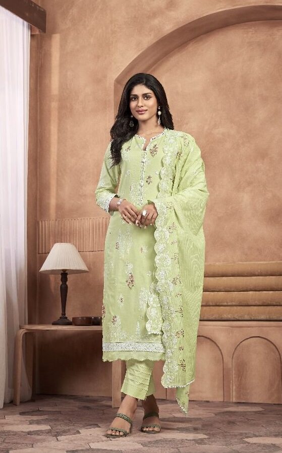 Shiddat Molen 106 - Block Printed Cotton Cambric With Embroidery Work Suit