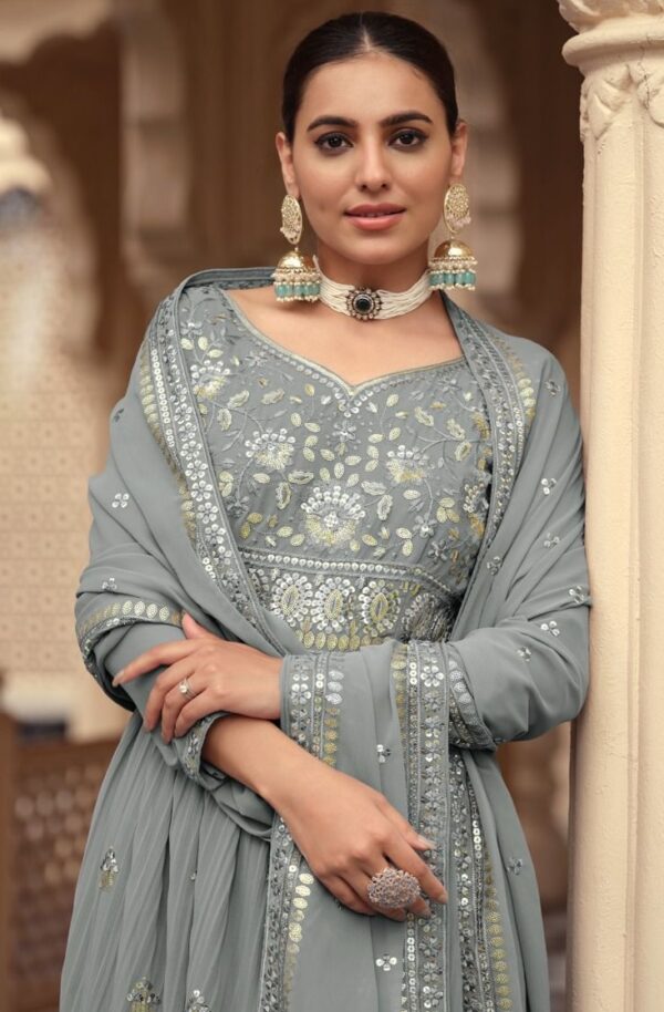 Zaveri Apshra 1148 - Georgette Embroidered Dress