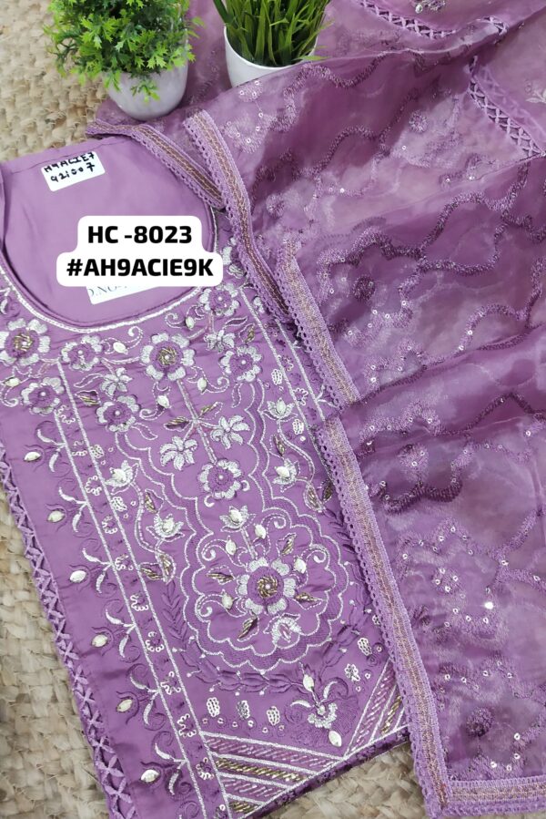 Pure Modal Heavy Panel With All Over Resham Embroidery Suit