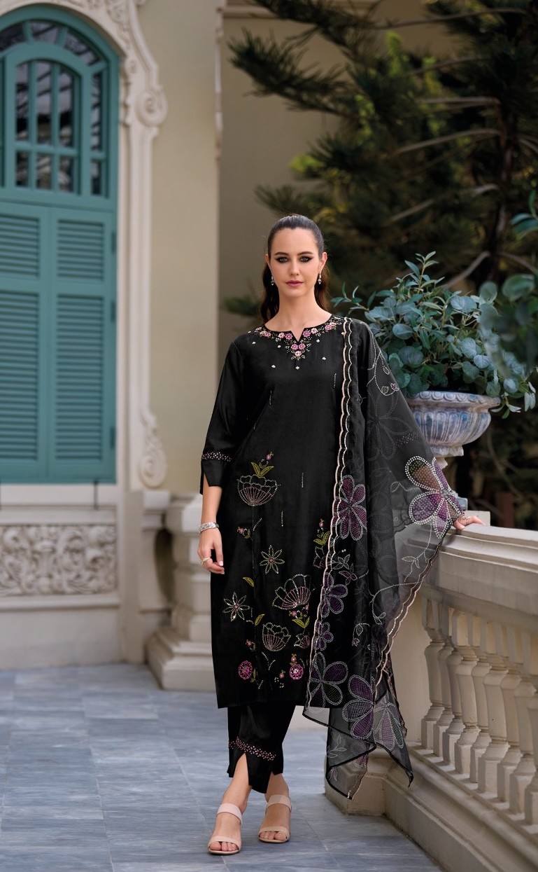 Lady Leela Rabya 1186 - Viscose Silk Handwork Embroidered Stitched Suit