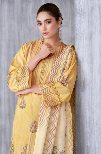 Sahiba Silk Line 1284 - Cotton Digital Print With Embroidery And Hand Work Suit