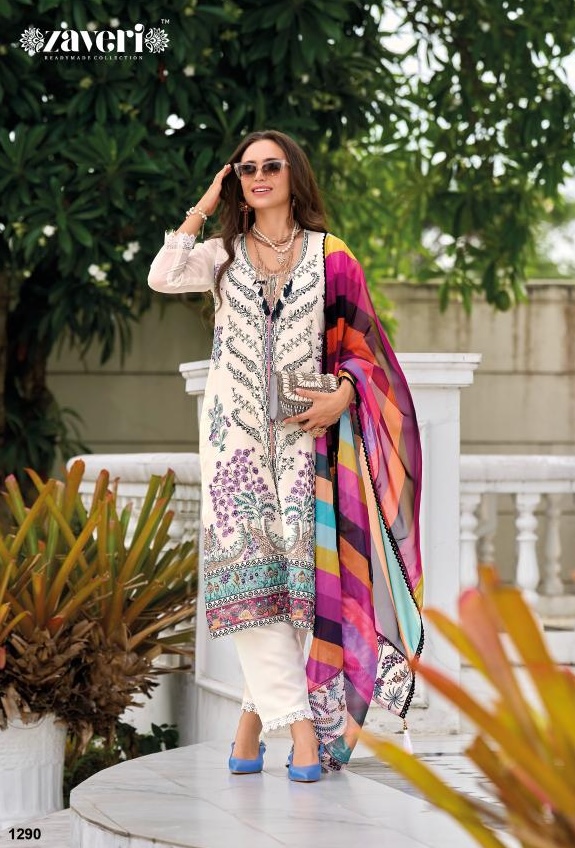 Eba Filmi 1290 - Heavy Organza Embroidered Stitched Suit