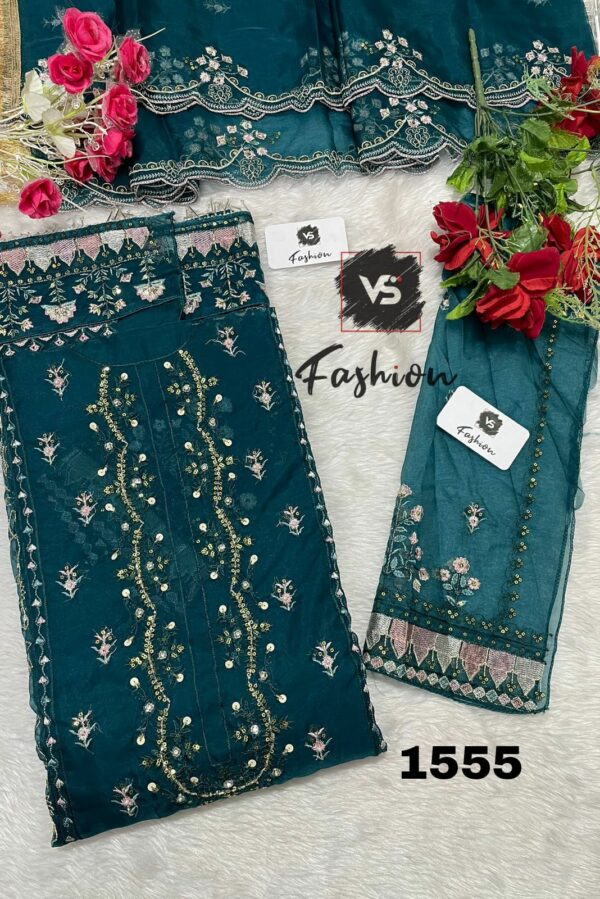 Organza Embroidered Pakistani Style Suit