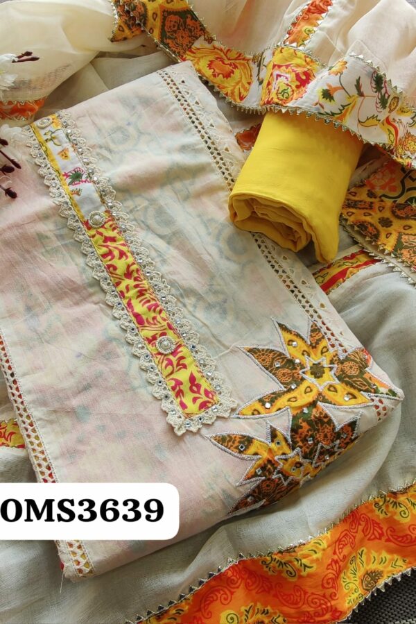 Beautiful Pure Cotton Patch Work Suit
