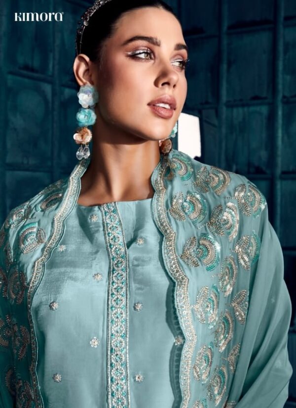 Kimora Ruby 2198 - Modal Silk With Embroidery Suit