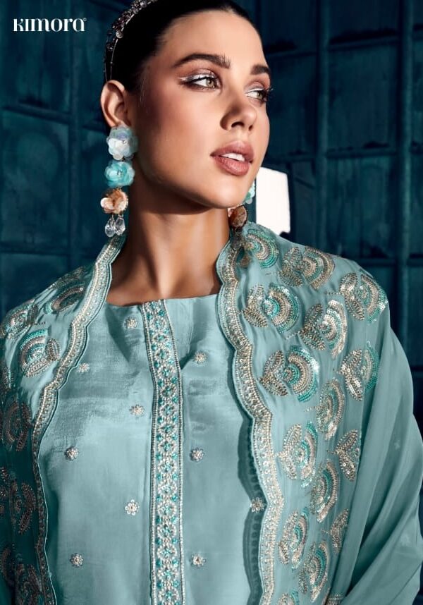 Kimora Ruby 2198 - Modal Silk With Embroidery Suit
