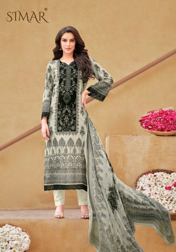 Simar Melody 4109 - Pure Lawn Cotton Digital Print With Embroidery Work Suit