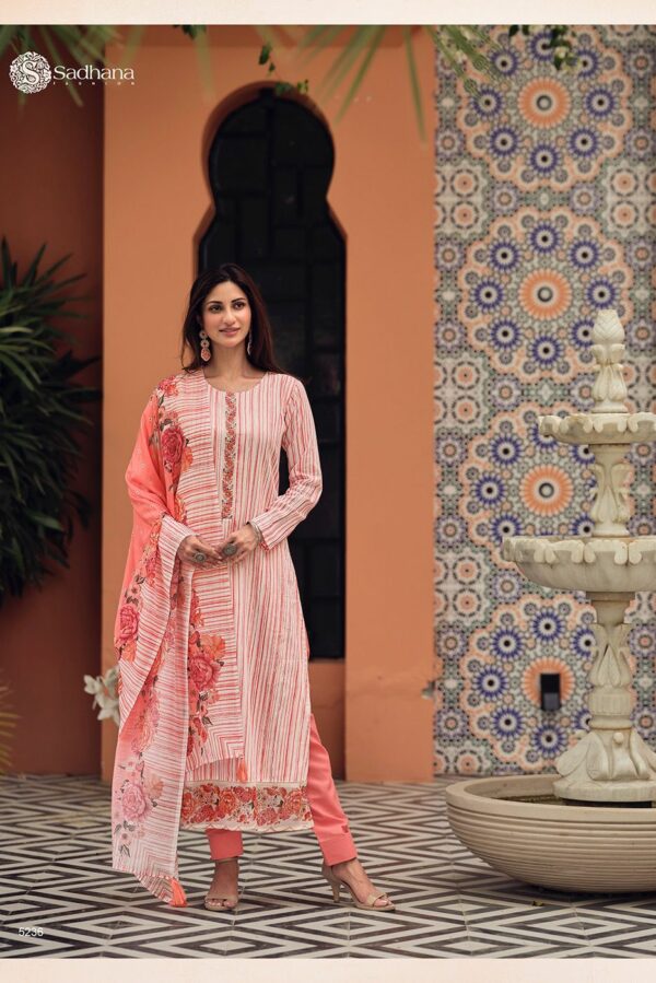 Sadhana Emaar 5239 - Pure Cotton Silk Printed With Handwork Suit