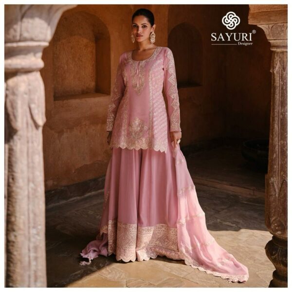 Sayuri Ruhani 5430 - Real Georgette Premium Silk Embroidered Stitched Suit