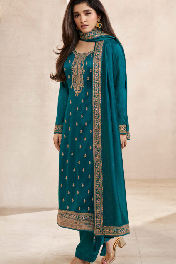 Vinay Aanchal - Embroidered Silk Georgette Suit