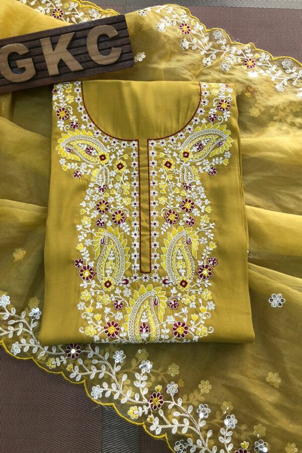 Beautiful Muslin Embroidered Suit