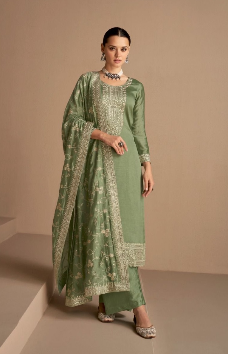 Aashirwad Dhaga 9527 - Heavy Vichitra Silk With Embroidery Suit
