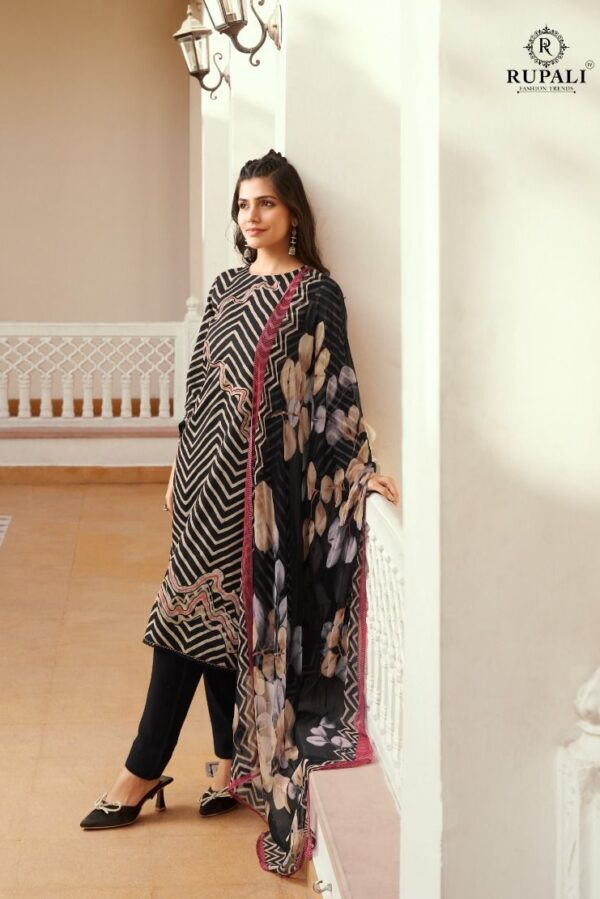 Pure Jam Satin Digital Printed With Embroidery Suit - TIF 1258
