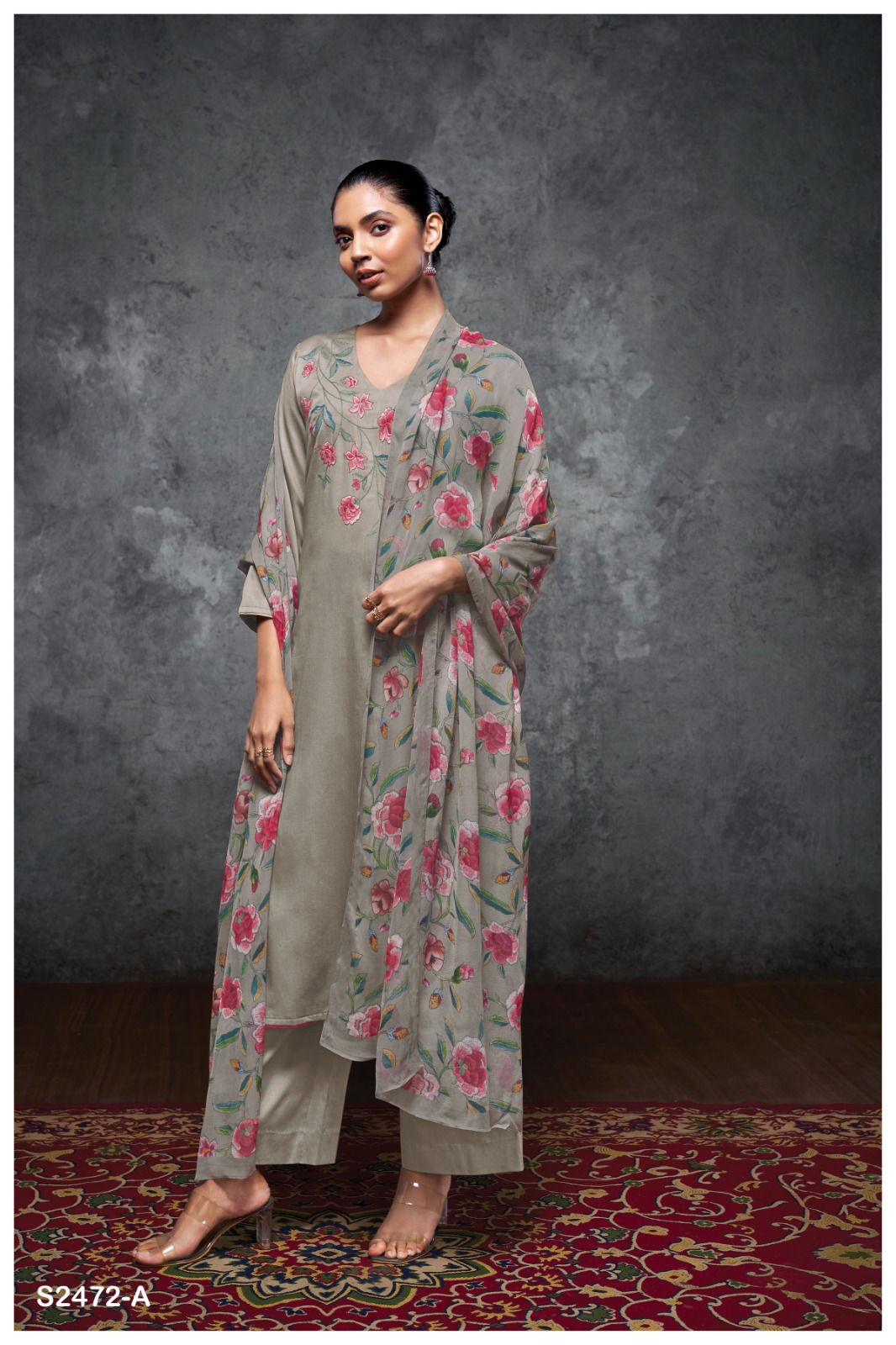 Ganga Amyrah 2472D - Premium Cotton Silk With Embroidery Suit