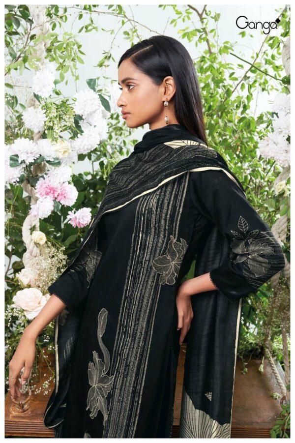 Ganga Sullivan 2437D - Premium Cotton Printed With Embroidery & Lace Work Suit
