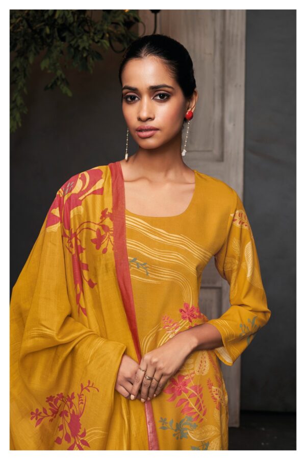 Ganga Eloise 2320D - Premium Cotton Silk Digitall Printed With Handwork Suit