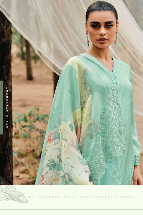 Varsha Costal Dreams 01 - Viscose Muslin Digitally Printed With Embroidery Suit
