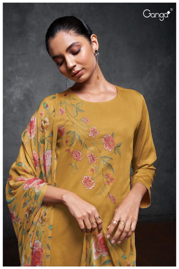 Ganga Amyrah 2472D - Premium Cotton Silk With Embroidery Suit