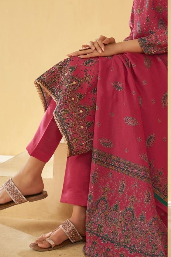 Kesar Raahi 29008 - Pure Muslin Silk Printed With Handwork Suit
