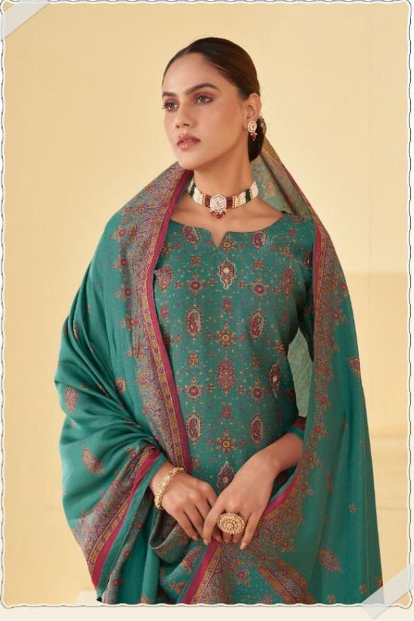 Kesar Raahi 29008 - Pure Muslin Silk Printed With Handwork Suit