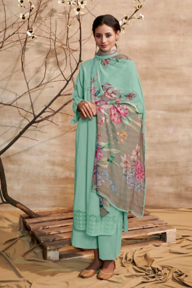 Kimora Shabiba 9097 - Pure Cotton With Embroidery & Handwork Suit