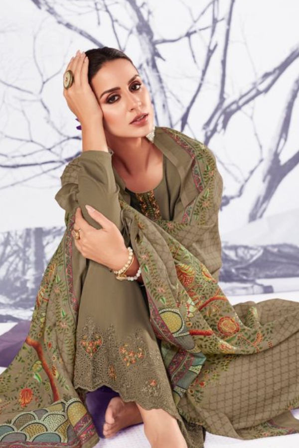 Mumtaz Ashnoor 35008 - Pure Jam Satin With Embroidery Suit
