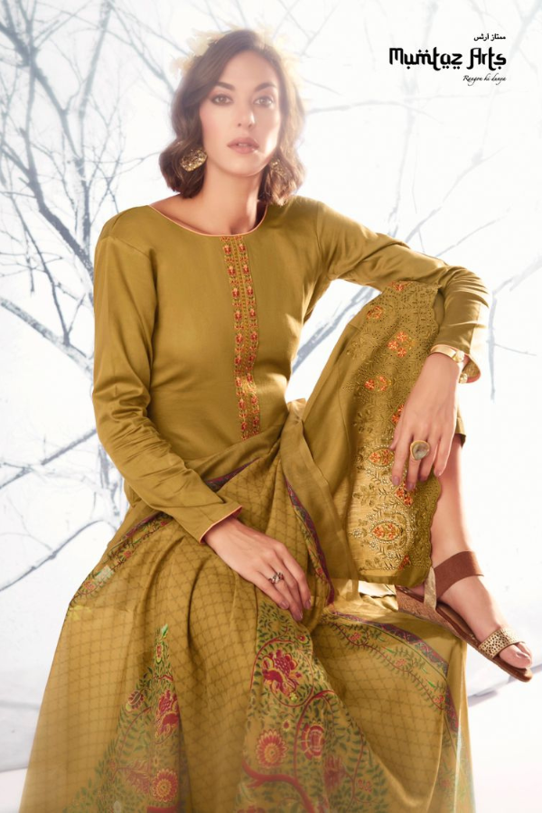 Mumtaz Ashnoor 35008 - Pure Jam Satin With Embroidery Suit