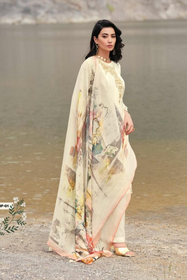 Varsha Nafees NF04 - Viscose Muslin Woven With Embroidery Suit