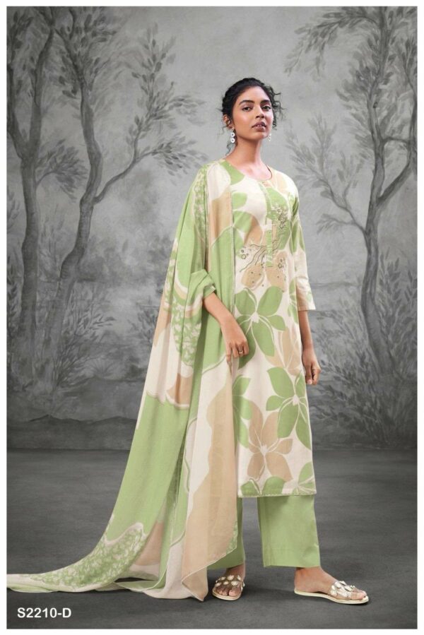 Sadhana Emaar 5234 - Pure Cotton Silk Printed With Handwork Suit