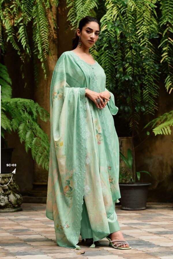 Varsha Splendor SC04 - Finest Cotton With Heavy Embroidery & Lace Suit