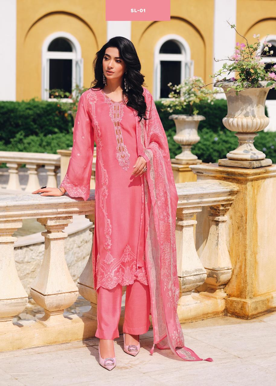 Varsha Stella 05 - Viscose Organza Woven With Embroidery Suit