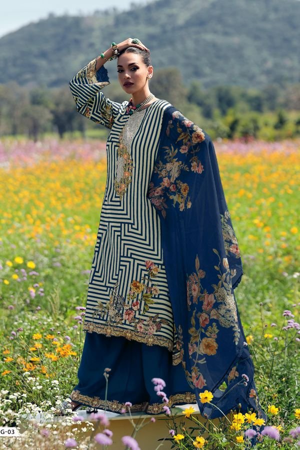 Varsha The Summer Glow 05 - Viscose Digitally Printed With Embroidery Suit