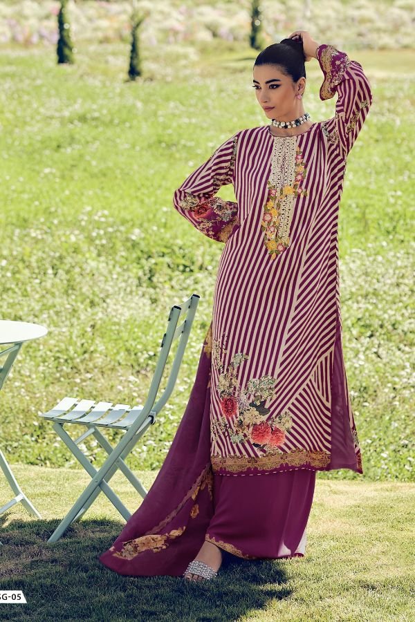 Varsha The Summer Glow 05 - Viscose Digitally Printed With Embroidery Suit