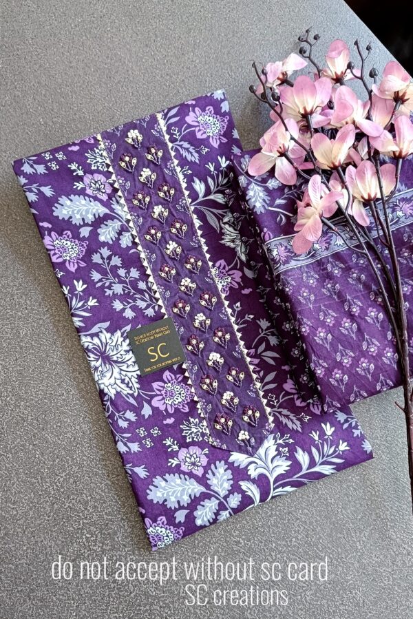 Beautiful Pure Jaipuri Premium Cotton Floral With Embroidered Kurtapatti Suit