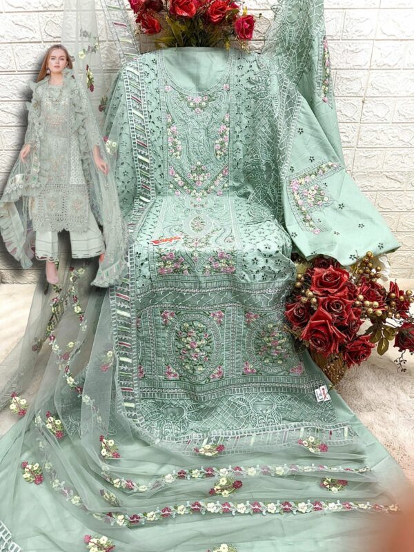 Pure Cotton Embroidered Pakistani Style Suit