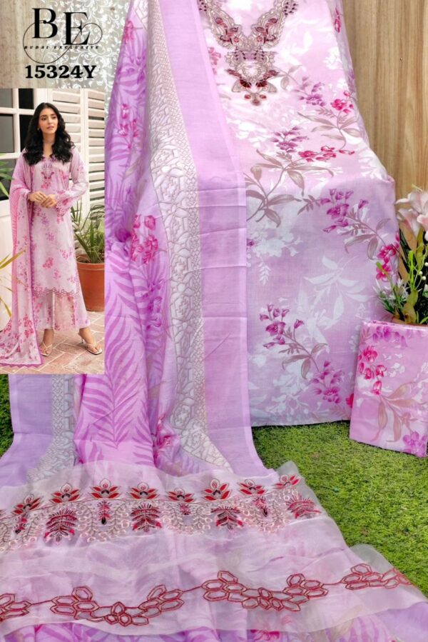 Pure Lawn Cotton Print With Embroidery Pakistani Style Suit
