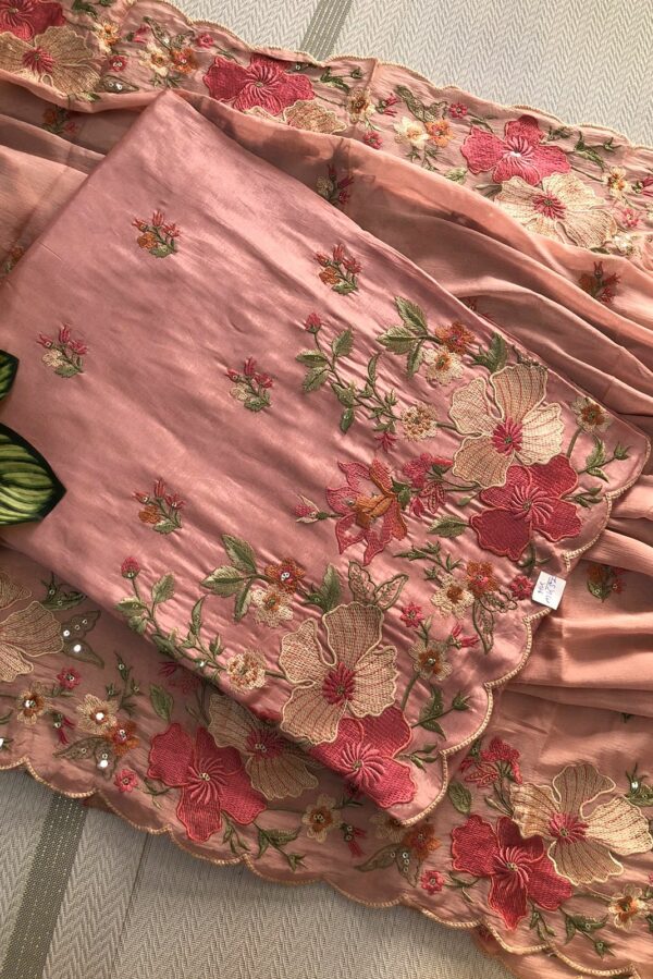 Beautiful Opara Silk Embroidered Suit